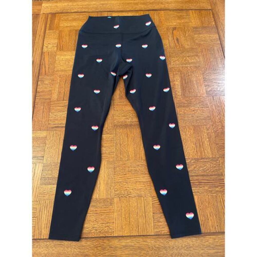 Spiritual Gangster rainbow hearts, legging size medium